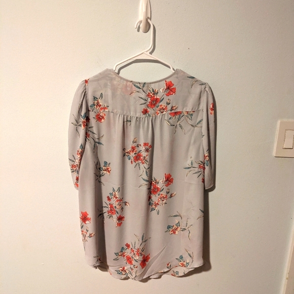 NWT Torrid Harper Georgette Floral V-Neck Ruched Short Sleeve Blouse Size 2X - Picture 10 of 14